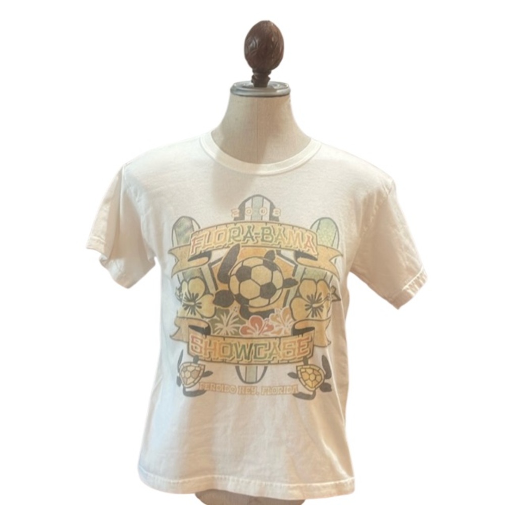 Gildan Florabama Perdido Key Florida white short sleeve 100% cotton T-shirt M